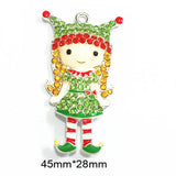 10pcs Christmas Rhinestone/Enamel Pendants For Chunky Jewelry