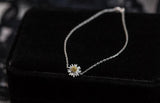 925 Silver Sunflower Daisy Bracelet for Women