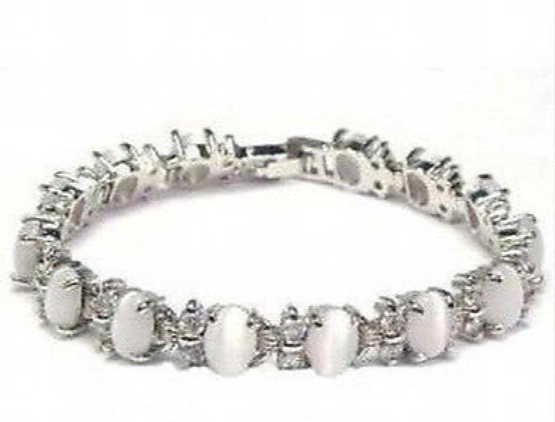 Silver Opal Bracelet 7.5'' Jewelry Tibelt