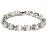 Silver Opal Bracelet 7.5'' Jewelry Tibelt