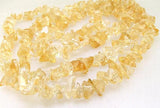 Long Natural Citrine Chip Quartz Crystal Beads 4X5MM34'' Full Strand