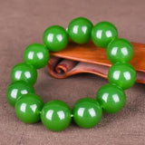Natural Hetian Jade Green Bracelet Men's and Women's Jewelry Gift