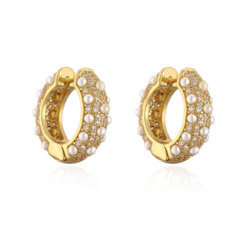 HECHENG Geometric Stud Earrings Zircon Party Jewelry