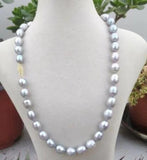 Romantic Gray Pearl Necklace 10-12mm South Sea Baroque