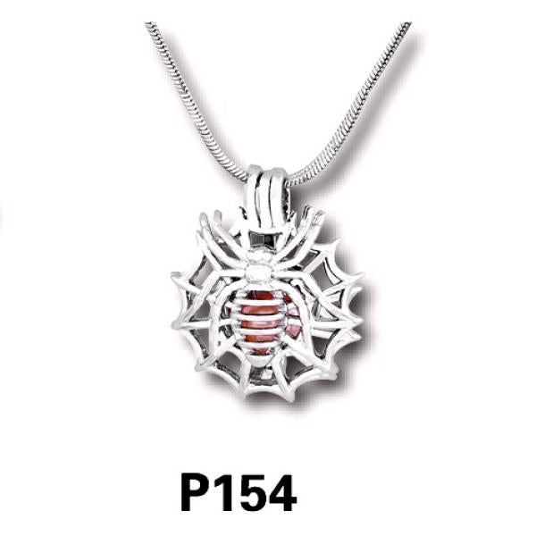 18KGP Spider Locket Cage Pendant Finding for 8mm Pearl Gem Bead P154