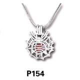18KGP Spider Locket Cage Pendant Finding for 8mm Pearl Gem Bead P154