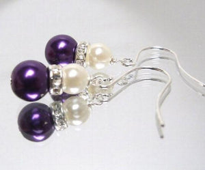Freshwater Pearl Earrings on Silver Plated Earwires