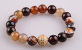 12mm Zircon Pave Ball Stone Bracelet