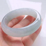 Burmese Jadeite Light Green 54-62mm Bracelet Princess Jewelry