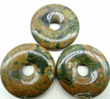 40mm Natural Stone Quartz Crystal Safety Button Pendant for DIY Jewelry Making