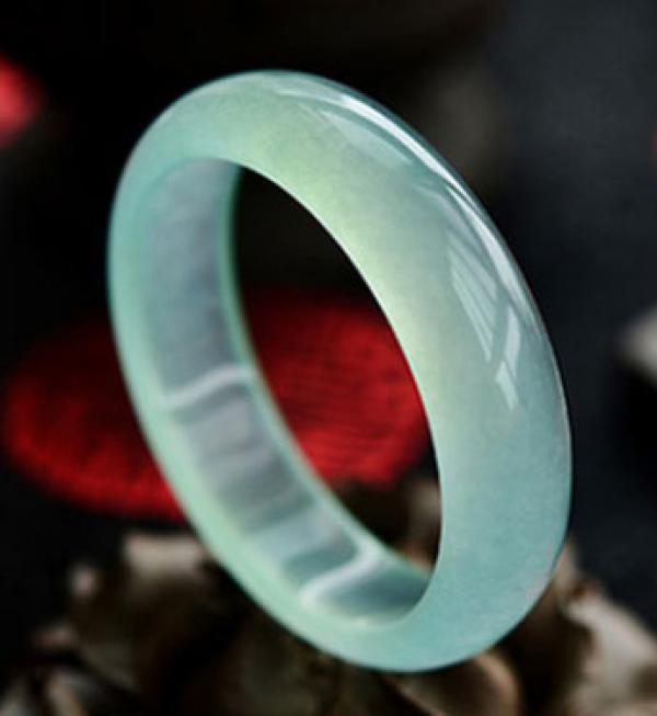 Genuine Green Jade Bangles with Floating Flower, 100% Real Jadeite Jewelry