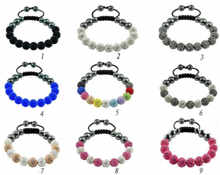 DGTE5 Micro Pave CZ Disco Ball Beads Bracelet - Fashion Gift Jewelry Crystal