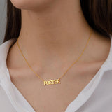 Capital Name Necklace,Personalized Name Necklace Stainless Steel Name Necklace
