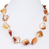 AA Pearl Necklace, Irregular Orange Shell 6-7mm Freshwater Pearl Choker