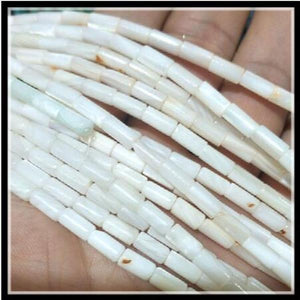 100pcs Mother of Pearl Shell Beads 4x8mm Drum Shape DIY Bracelet Making