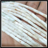 100pcs Mother of Pearl Shell Beads 4x8mm Drum Shape DIY Bracelet Making