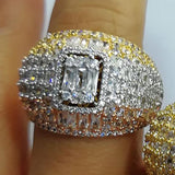 Disco Ball Statement Ring Women Cubic Zircon Bohemian Jewelry