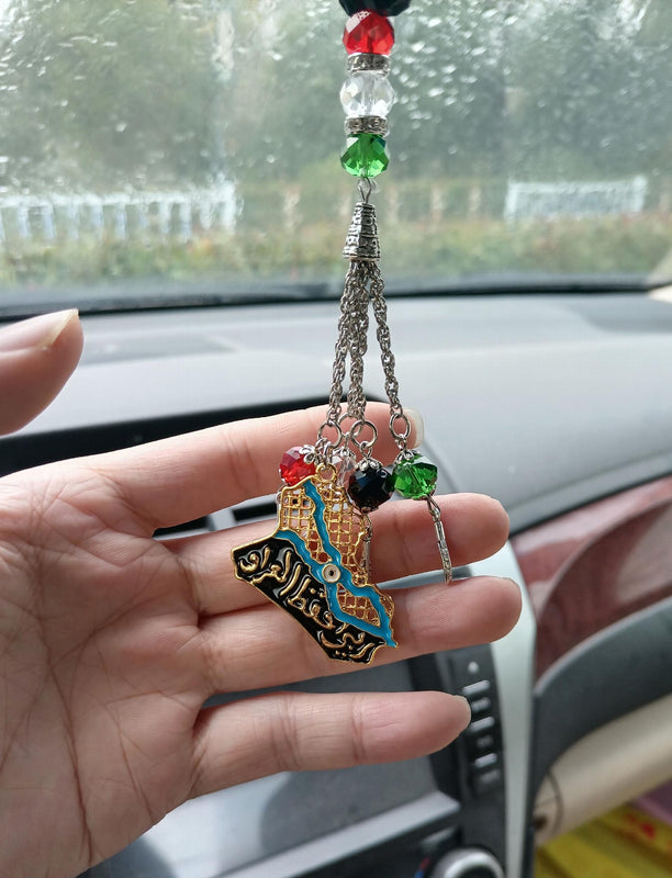 IRAQ Necklace Prayer Beads Rosary Iraqi Flag Sticker Coin Misbaha Masbaha Car