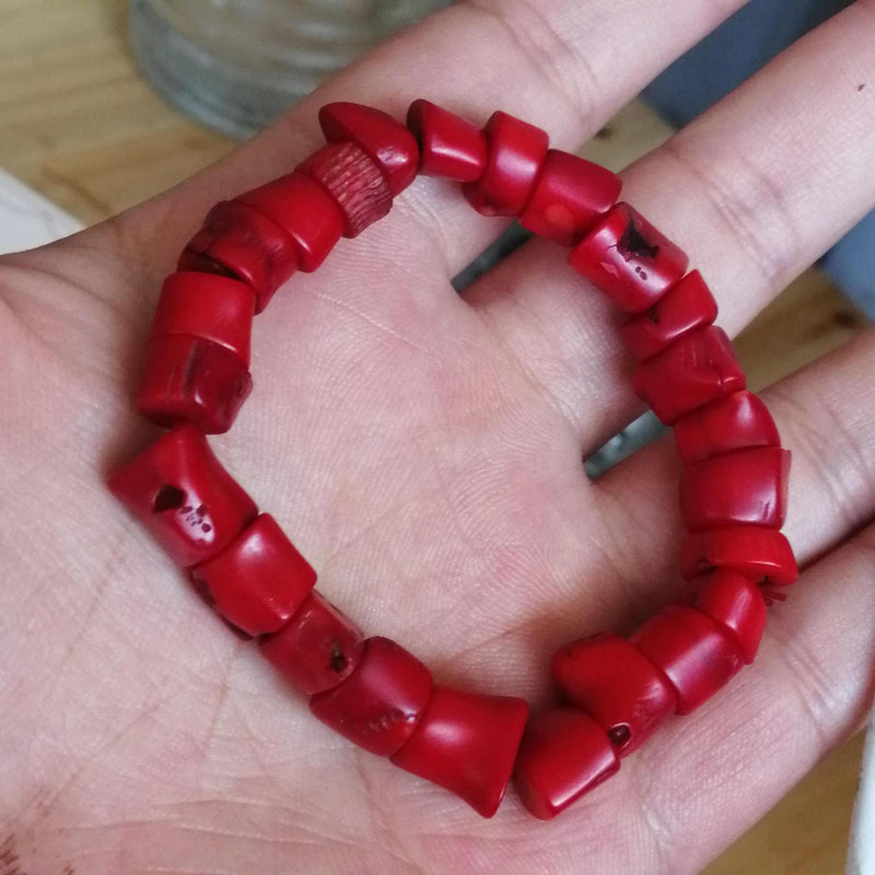 Red Coral Bracelet Healing Gemstone Fine Jewelry Bangle