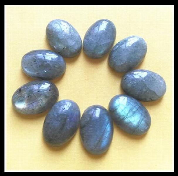 10pcs Labradorite Stone Cabochons Beads 10x14mm-18x25mm Oval Shape