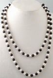 Freshwater Pearl and Agate 8mm Necklace 45-inch Gemstone Beads