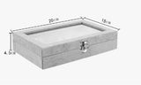 Velvet Jewelry Display Box Case Organizer Stand Holder Showcase