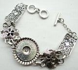 Vintage Zilveren Etnische Stijl Antieke Quartz Armband