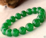 10MM Green Malay Jadeite Crystal Bracelet