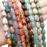 6 8 10MM Natural Stone Water Drop Beads For Jewelry Making DIY
