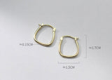 925 Sterling Silver U-Shape Hoop Earrings C-G8684