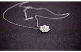 925 Silver Flower Shell Pearl Necklace Pendant