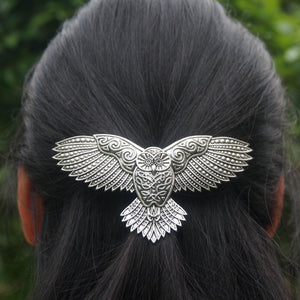 Gothic Witch Celtic Owl Hair Clip Barrette Hairpin Accessories