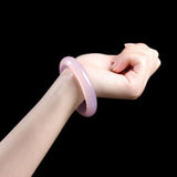 Pink Chalcedony Jade Bracelet Ice Agate Jewelry 63-64mm
