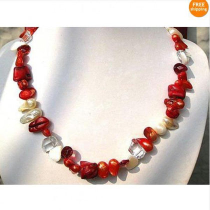 AA Pearl Necklace,Baroque Freshwater Pearl Crystal Jewelry