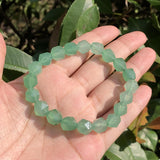 Green Aventurine Bracelet Faceted Beads Crystal Healing Stone Jewelry