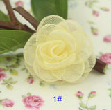 10pcs Fabric Flowers DIY Hair Accessory Rosettes 50mm Camellia