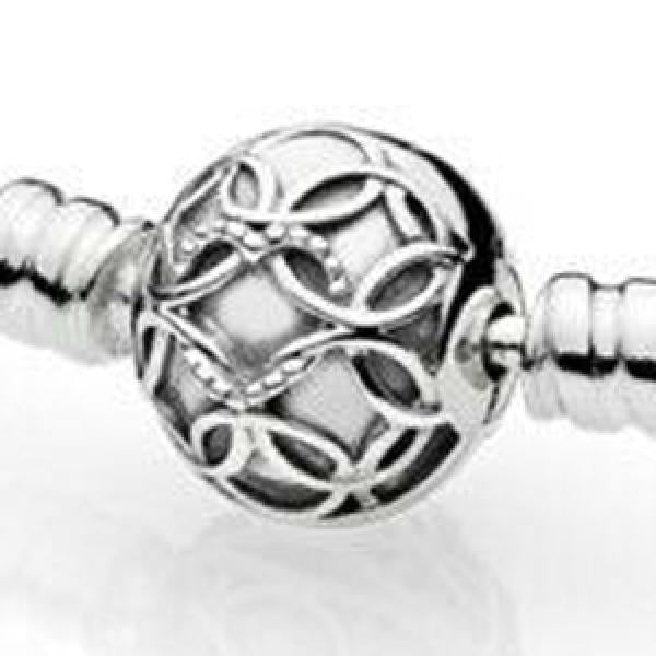 Love Clasp Daisy Flower 925 Sterling Silver Bracelet Bead Charm