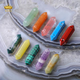 Natural Double Terminated Point Beads, Amethyst Pendants for DIY Jewelry