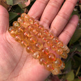 Fengbaowu Rainbow Citrine Bracelet Crystal Healing Stone Jewelry