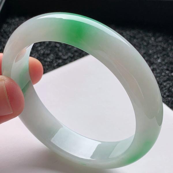Zheru Jewelry Natural Burmese Jade Two-Tone Bracelet