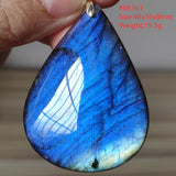 Labradorite Pendant Necklace Water Drop Gemstone Jewelry