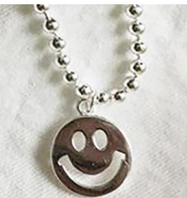 SHANICE 925 Silver Smile Face Beads Chain Bracelet for Women