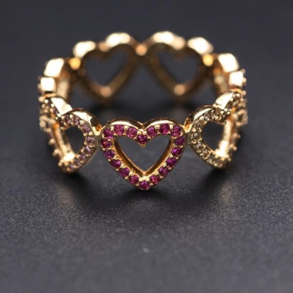 Heart-shaped Zircon Stone Ring Women Boho Jewelry