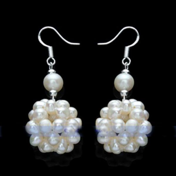 Pearl Dangle Earrings S925 Silver Freshwater Jewelry