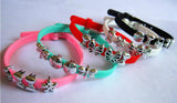 20pcs/lot Silicone Letter Love Bangle Rudder Bracelets Hand Chain