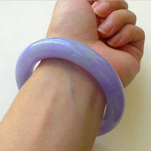 Zheru Natural Light Purple Burmese Jade Bangle Princess Gift