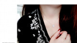 925 Silver Zircon Square Necklace Pendant for Women