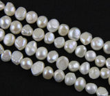 White 7-8MM Baroque Freshwater Pearl Loose Beads Full Strand