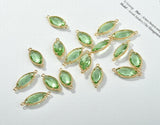 Crystal Horse Eye Double Hanging Pendant DIY 6pcs