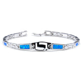 Men's Fire Opal Watch Chain Bracelet